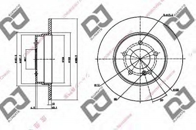 DJ PARTS bd1138 -  Тормозной диск